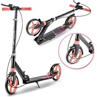 oyajia Cityroller 200 Tretroller - Höhenverstellbar & zusammenklappbar, Roller mit Anti-Rutsch-Trittfläche & Doppel-Federung