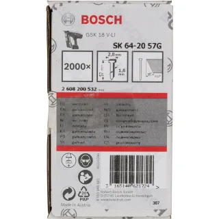 Bosch Senkkopf-Stift SK64 20G, verzinkt - 2608200532
