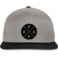 Spreadshirt Snapback Cap Papa Retro Vatertagsgeschenk Snapback Cap (1-St)