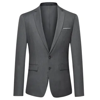 Dunkelgrauer Blazer mit zwei Knöpfen