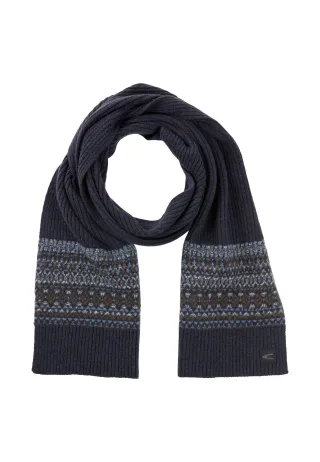 camel active - Strickschal aus reiner Wolle dark navy - Gr. - OS