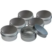 maDDma Dose 6 Dose aus Aluminium rund mit Deckel Metalldosen Behälter (6er Pack, 6 St), rund