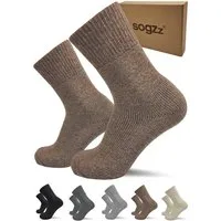 sogzz Diabetikersocken 2 Paar warme Wintersocken aus Premium Schafwolle, Herren Damen Winter (Socken Wolle - Diabetic Winter FX PRO, 2-Paar)