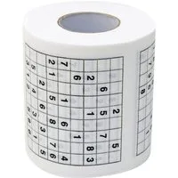 Goods+Gadgets Papierdekoration Sudoku Klopapier, Sudoko Rätsel Fun Toilettenpapier