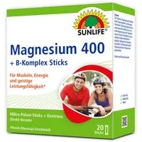 SUNLIFE SUNLIFE® Magnesium 400 B-Komplex Sticks Pfirsich-Maracuja Muskeln 1 x täglich den Inhalt eines Sticks direkt auf die Zunge geben und langsam im Mund zergehen lassen