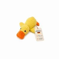 FLOCKI Pets™ Tierkuscheltier Quietschendes Hundespielzeug Ente – weiches Hundekuscheltier, niedliches Tierspielzeug, weiche Textur, mit Quietschen