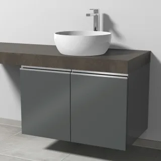 Sanipa Waschtischunterbau mit Türen 2morrow (L2363) 510x800x520 Anthrazit-Glanz, L236379 L236379