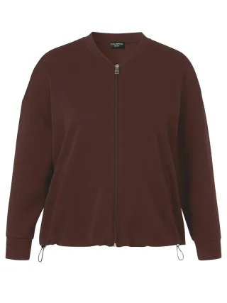 VIA APPIA DUE - Sweatjacke mit Zipper braun - Gr. - 42