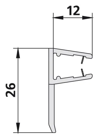 Kermi 4089 1x Anschlagdichtung, Länge: 2000 mm, 6025181 6025181