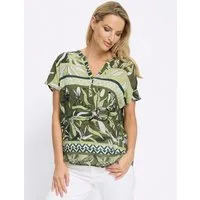 heine Klassische Bluse Druck-Bluse Kurzarm