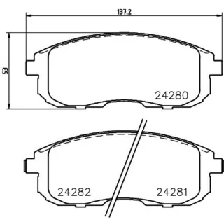 Hella Bremsbel?ge vorne Fiat Sedici Nissan Cube Suzuki Sx4