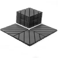 BBG Terrassendielen 44er Set Klickfliesen Kunststoff 30×30 cm, Rutschfest, 4 m², BxL: je 30.5x30.5 cm, 20 mm Stärke, (Interlocking Deck Tiles Wasserdicht, Balkon- & Terrassenfliesen), Outdoor Indoor, Gartenboden Pool Balkon DIY Stecksystem