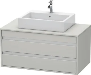 Duravit Ketho Konsolenwaschtischunterbau wandhängend Betongrau Matt 1000x550x496 mm - KT665500707 KT665500707