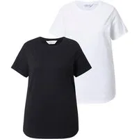 Studio Untold Longshirt T-shirt Rundhals Halbarm Doppelpack (2-tlg)