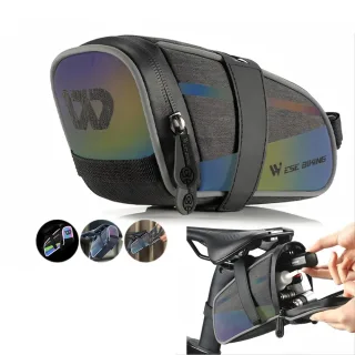 WEST BIKING 1.8L Colorful Reflective Bicycle Saddle Bag Waterproof Portable Cycling Tool Storage Bag for MTB Bike Road B
