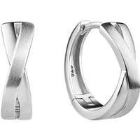 Firetti Paar Creolen Schmuck Geschenk Silber 925 Ohrschmuck Ohrringe X Form