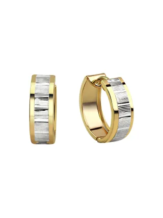 Fascination by Ellen K. Ohrringe Gold 333 zweifarbig glanz/matt 15mm Durchmesser