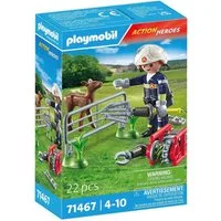 Playmobil® Feuerwehr-Tierrettung (71467), Action Heroes Konstruktions-Spielset, (22 St), Made in Europe