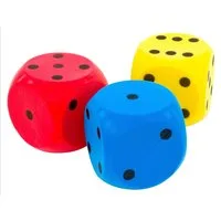 Betzold Lernspielzeug Schaumstoffwürfel, 16 cm, 3 Stück – Große Würfel für Spiel
