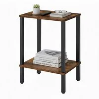 relaxdays Beistelltisch Industrial 2 Ebene