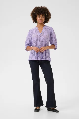 Langarm-Bluse Relaxed fit Purple Rose purple