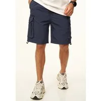 SOULSTAR Cargoshorts im Tech Utility-Style für Herren aus leichtem Nylon Regular-Fit Kurze Hose mit Gummibund & Tunnelzug - Sommer-Shorts Bermuda