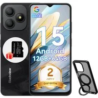 blackview WAVE 9C Android 15 AI Smartphone (6.56 Zoll, 64 GB Speicherplatz, 13 MP Kamera, 13MP, Android 15, fingerprint, OTG)