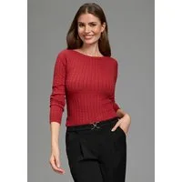 Melrose Strickpullover mit Zopfmuster, aus weicher Viskosemischung