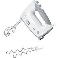 BOSCH Handmixer ErgoMixx MFQ36400, Edelstahl Rührbesen/Knethaken, 5 Stufen, weiß, 450 W, 5 Stufen plus Turbostufe, Made in Europe