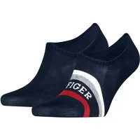 Tommy Hilfiger Füßlinge TH MEN FOOTIE 2P HILFIGER TAB (2er-Pack) mit Anti-Rutsch Technologie