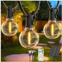 Quntis Lichterkette led lichterkette solar außen, 9/16M solarlichterkette outdoor IP44, Solarlampen Outdoor, SolarLichterkette mit Fernbedienung/Dimmbar/Timer