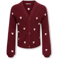 KIDS ONLY Strickjacke KOGDANA LIFE LS HEART VNECK CARDIGAN KNT (1-tlg)