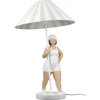 GILDE Tischleuchte GILDE Lampe Becky - weiß - H. 60cm x D. 38,5cm