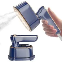 MOPUEA Dampfbügeleisen Dampfbügeleisen 1000 W Faltbarer Hand-Dampfgarer blau, 1000,00 W, 120 ml,20 S Aufheizen, bis zu 16 g/min Dampf ausstößt.