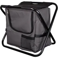Mojawo Klappstuhl klappbarer Anglerstuhl Campingstuhl Campinghocker Kühltasche Schwarz