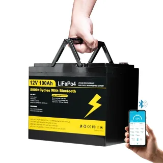 [EU Direct] Xmund 12V 100Ah LiFePO4 Battery Pack Bluetooth with 100A BMS Protection 8000+ Times Cycles Support Series Pa