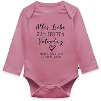 Spreadshirt Langarmbody Alles Liebe Zum Ersten Vatertag Geschenk für Papa Tages Baby Body Lang (1-tlg)