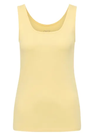 Cecil - Basic Top in Unifarbe - Style Linda gelb - Gr. - XS