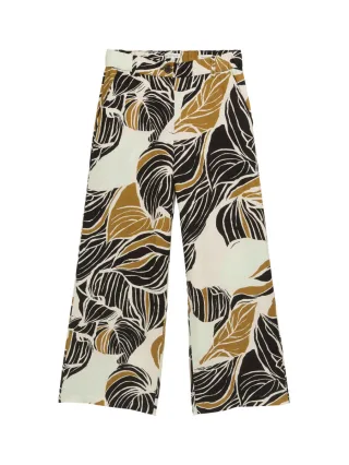 Tom Tailor - Culotte Hose mit Leinenanteil beige - Gr. - 28
