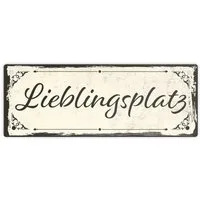 speecheese Metallschild Metallschild mit schönem Design Lieblingsplatz im rustikalen Stil in