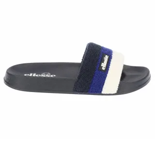 Ellesse - Dreifache Streifen Pantoffeln für Herren, Frottee, Open Toe (Marine/Blau)