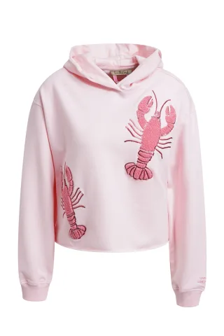 Smith&Soul - Boxy Hoodie Print Mix powder rosã© - Gr. - L