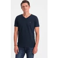 OMBRE T-Shirt Herren V-NECK-T-Shirt mit Elastan