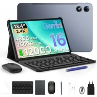 POCKAM P13 Pro Tablet mit Tastatur 13,4'' 2.4K 120Hz 12000mAh Android16 Tablet (13.4", 256 GB, Android 16, 4G LTE, 48GB RAM (12+36GB)/ 4G LTE/ 3,5-mm-Kopfhörerbuchse, Tastatur, Hülle)