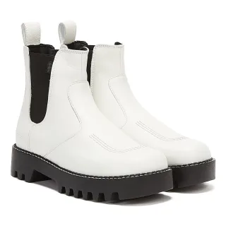 Kickers Kizziie Chelz Damen Weiß Stiefel