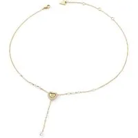 Guess Kette mit Anhänger JUBN06007JWYGT/U, für Damen Pavé Herz Y Goldfarben