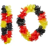 CEPEWA Kostüm WM Blütenkette Deutschland Hawaii-Kette Fanartikel 110cm