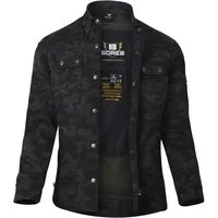 Bores Motorradjacke Bores Militaryjack Jacken-Hemd camouflage schwarz Damen motorradjacke für damen