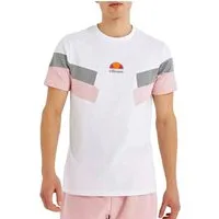 Ellesse T-Shirt Herren Extra Slim Fit Retro Sehr schmal geschnitten Dreifarbiges Design, Pure Baumwolle, gummierten Logoprint