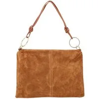 BRISE TASCHE Schultertasche Schultertasche mit Fransen aus Wildleder- Trendiger Alltagsbegleiter (Einzeltasche, 1-teilig)